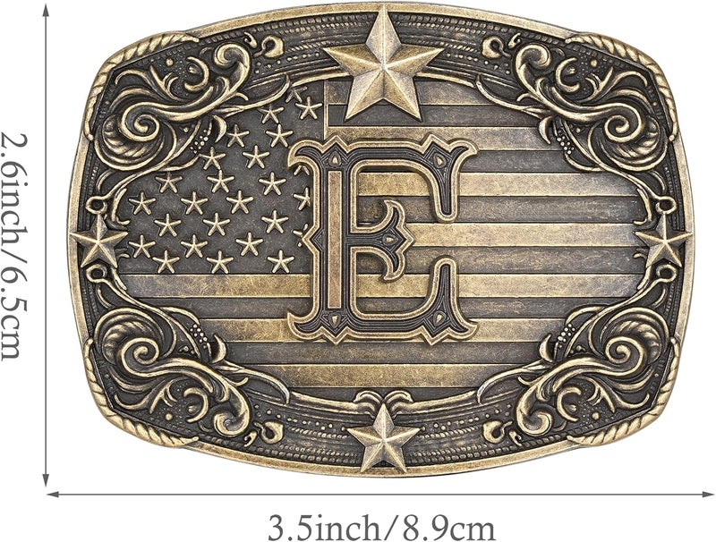 Flipslo Store Western Belt Buckle for Men Women Initial Letter A to Z Cowboy Belt Buckle Texas Buckle hebillas vaqueras para hombre - Image 2